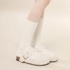 White plush socks for women, cute short and mid-length, fleece-lined, thickened cotton socks, warm socks, Japanese style, for autumn and winter jk