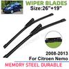 2PCS Wiper Blades Set Kit For Citroen Nemo 2008-2013 Front Windshield Brushes Windscreen Window Accessories