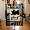 Уютное одеяло для любителей кошек Dream Blanket, супермягкое фланелевое покрывало с рисунком, цифровая печать и легкий дизайн для кемпинга, идеальный подарок