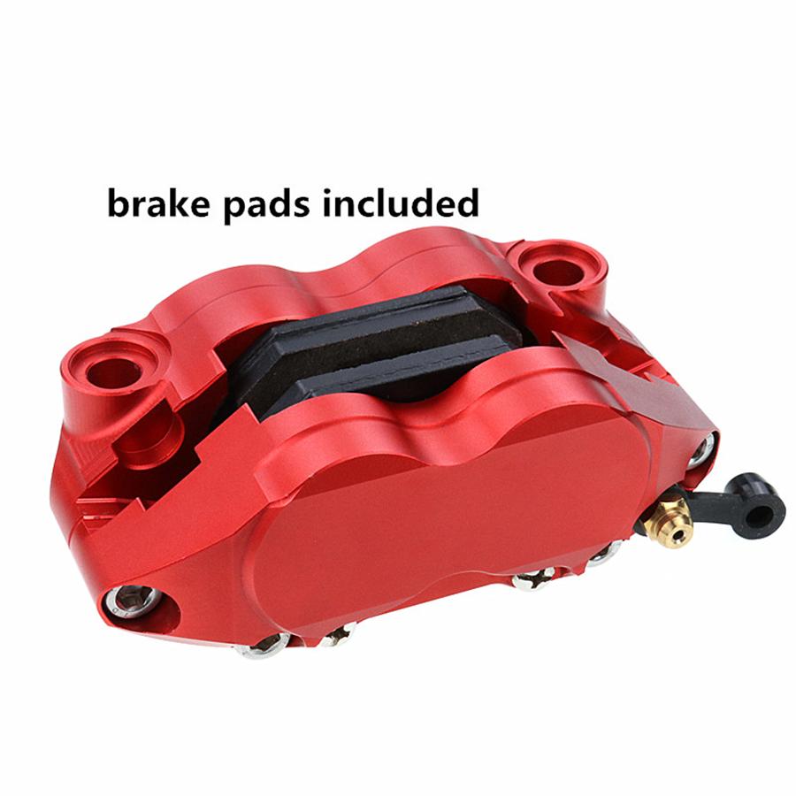 Тормозной суппорт Передний Задний Дисковый Главный цилиндр Адаптер 4 Поршня 82 мм Крепление Красный
