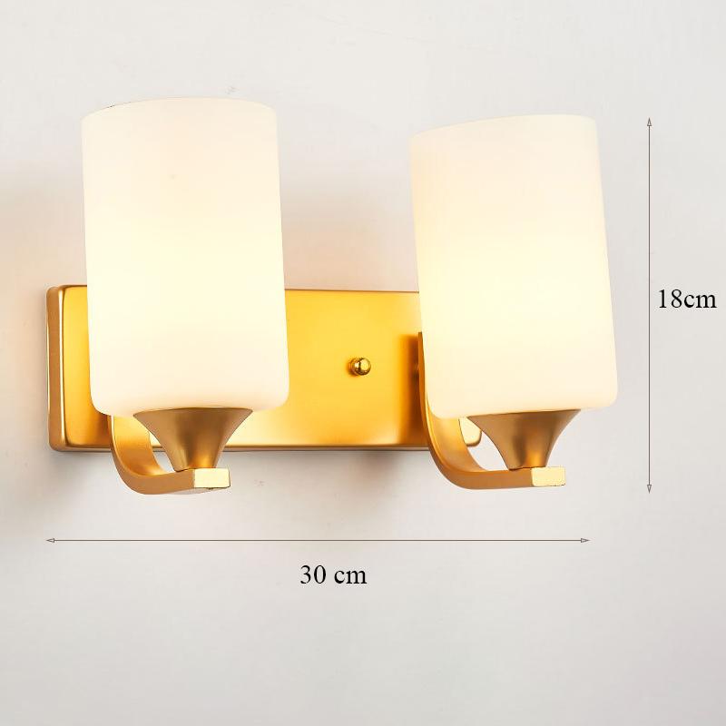 Decorative Modern Wall Lamp with Glass Shade Bedside Bedroom Loft Design Up Down Iron Led Night Lights Gold for Home Mirror E27