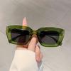 Модные Винтажные Дизайнерские Солнцезащитные Очки Люксового Бренда Оливково-Зеленые Квадратные Женские Для Мужчин Солнцезащитные Очки Панк Популярные Заклепки Уличные Очки