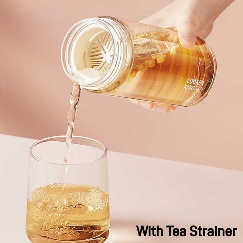 550ml Portable Water Bottle with Filter - Tritan Material Without BPA Sports Water Cup, for Fitness, and Outdoor Activities