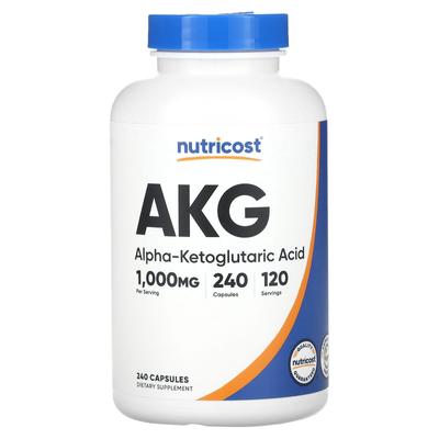 AKG (альфа-кетоглутарат), 1000 мг, 240 капсул (500 мг на капсулу)