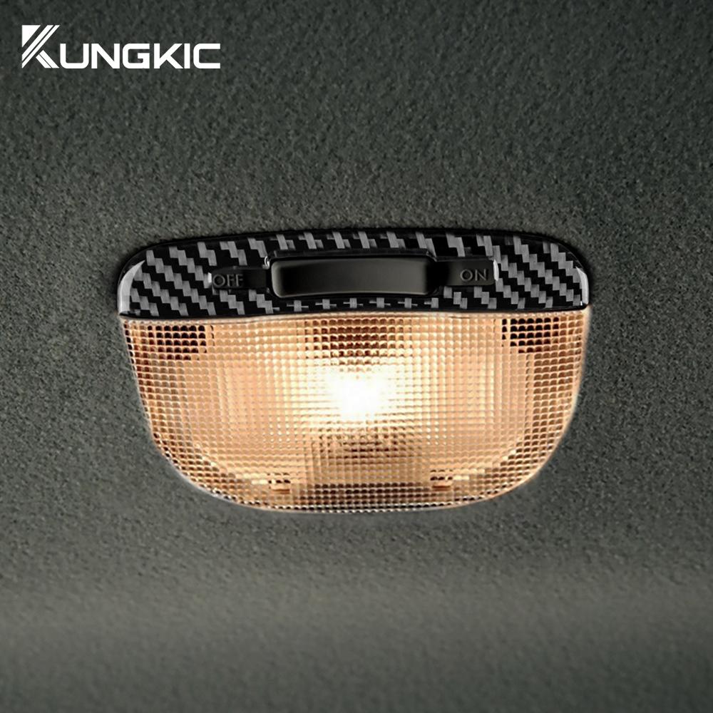 Carbon Fiber Style Interior Sticker Trim for Subaru Impreza 2009 2010 2011 Rear Overhead Console Reading Light Interior Panel