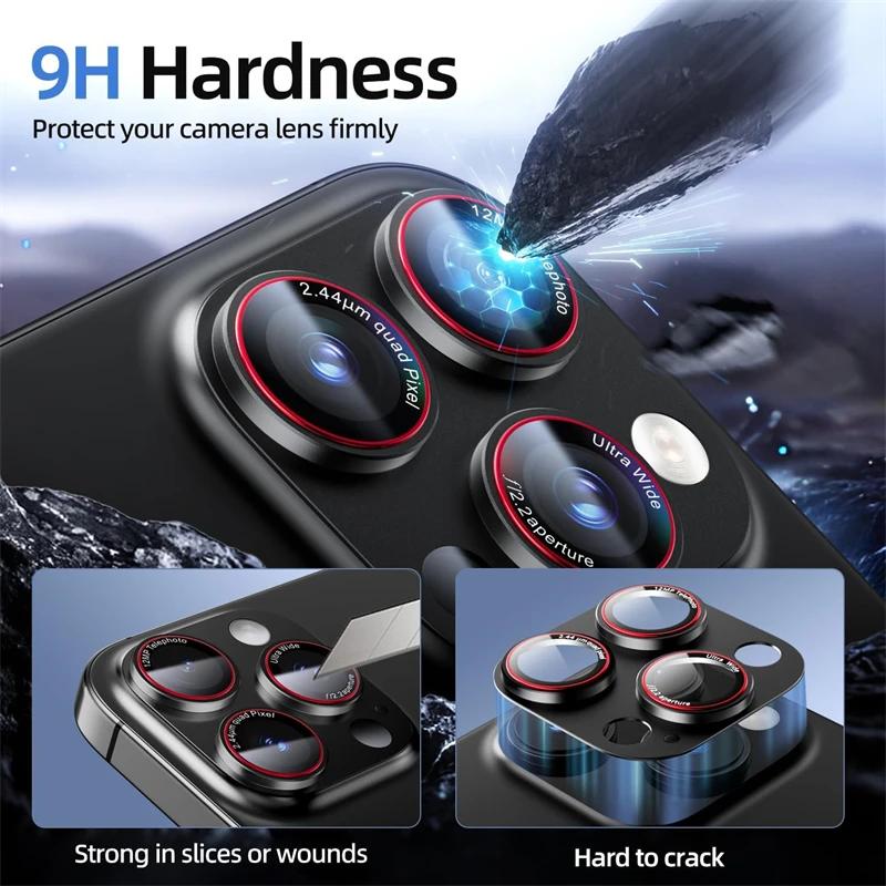 Optik Pro Camera Lens Protector for IPhone 16 15 14 Pro Max Plus 16Pro 15Pro 16Plus ProMax Tempered Glass Lens Cover Accessories