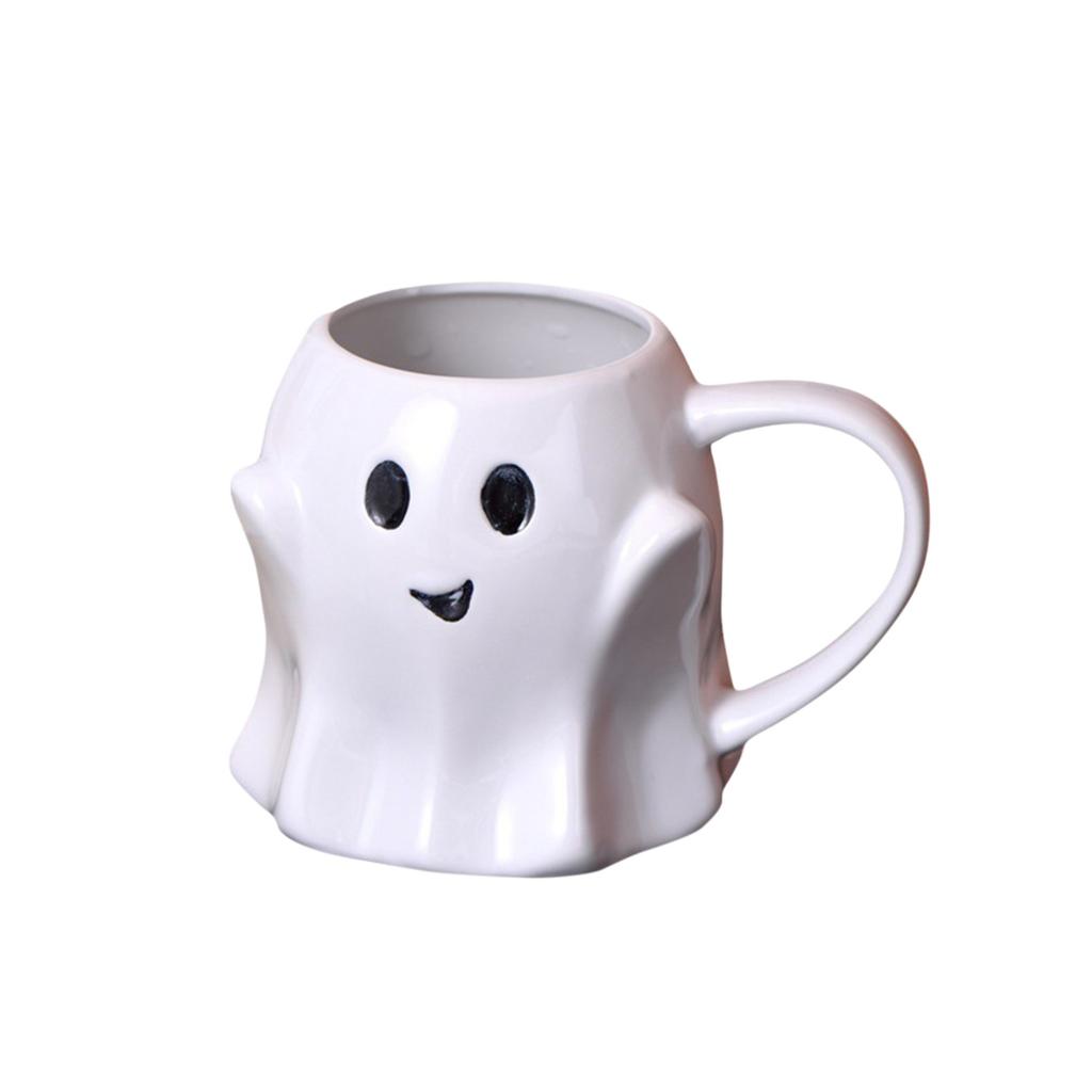 Cute Ghost Water Cup Genie Ceramic Mug Milk Tea Cups Milk Mugs Afternoon Tea Coffee Cup Breakfast Cups Coffee Mug Halloween Gift