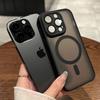 Luxury Strong Magnetic Wireless Charge Case For IPhone 14 13 12 15 Pro Max Plus Matte Frosting Magsafe Full Lens Protector Cover