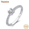 Tancise Classic 925 Sterling Silver  Zircon Ring Ladies Jewelry Wedding Promise Party Gift