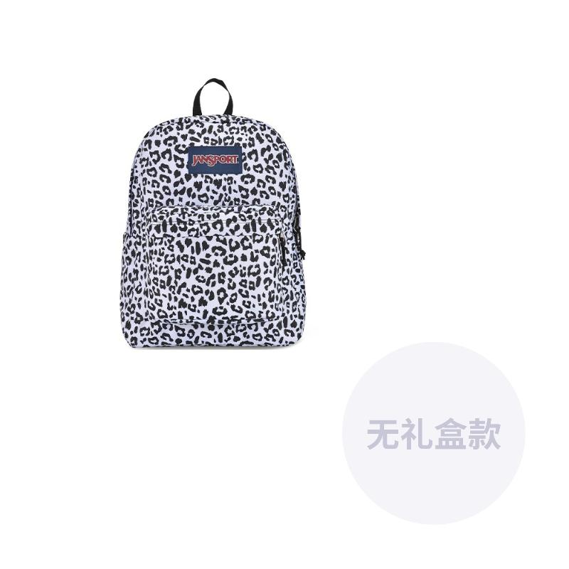 Рюкзак JanSport из полиэстера Regular Унисекс Черно-белый леопардовый принт/Коричневый леопардовый принт JS0A4QUT33J