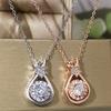 Item Jewelry, Creative Zircon Star Water Drop Pendant Necklace, Simple Women'S Collarbone Chain