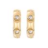 PLEIN Accessories Earrings Philipp Plein Jewelry PLEIN CUFF PJ1EA25EU PLEIN CUFF IP Yellow Gold Crystal Earrings Yellow Gold Stainless Steel [PHILIPP
