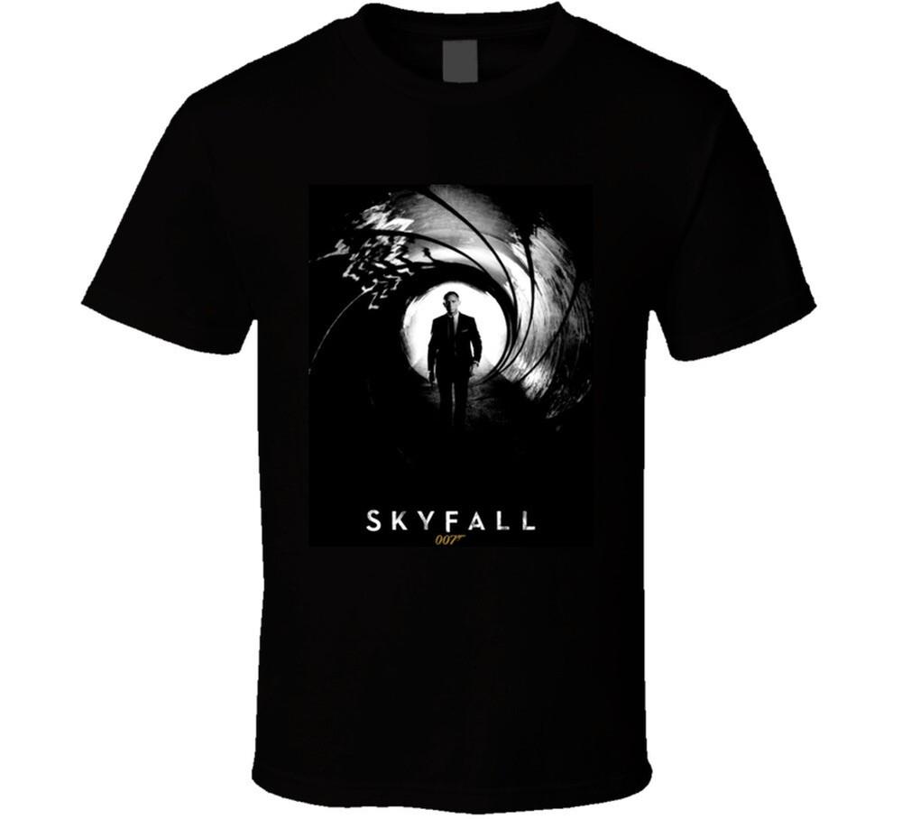Унисекс Футболка Шпионский Фильм о Джеймсе Бонде Skyfall