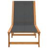 VidaXL Lot de 2 Chaises Longues, Bain de Soleil, Transat de Terrasse, Siège de Jardin Patio Balcon Extérieur, Noir Bois 3279247