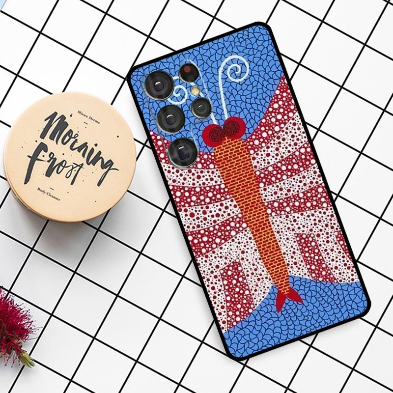 Чехол KUSAMA art для Samsung Galaxy S25 Ultra S20 S21 S22 S23 S24 Ultra S9 S10 Plus S25 FE