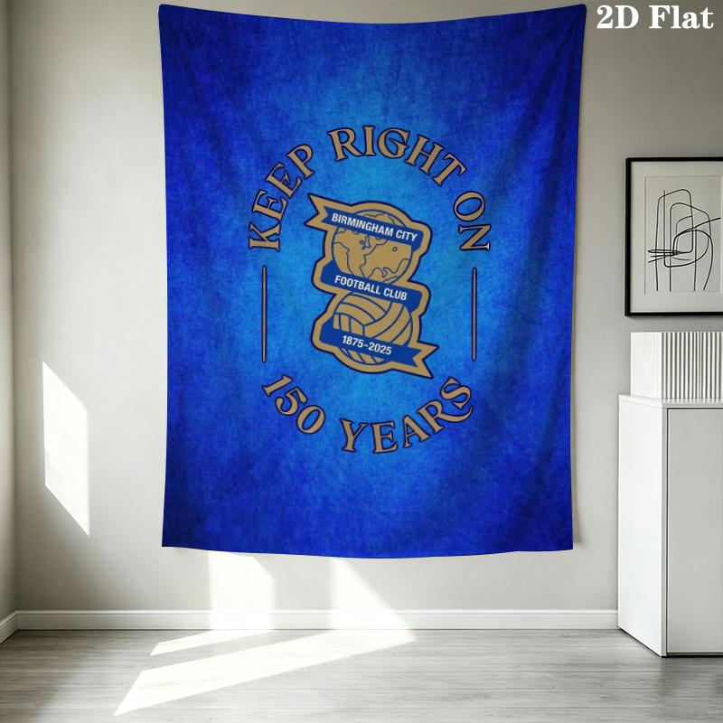 Birmingham City FC Wall Tapestry Aesthetic Wall Hanging Printed Fabric Blanket Decorative Tapestries for Bedroom Living Room Home Decor