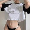 Totoro Studio Ghibli Harajuku T Shirt Women Cropped Ullzang Miyazaki Hayao Tshirt Funny Cartoon T-shirt Anime Crop Top