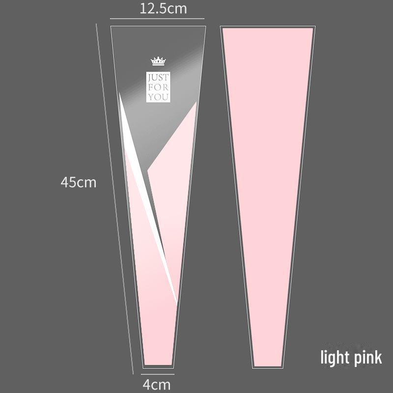 Valentine's Day Transparent Waterproof Flower Bag for Single Bouquet