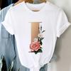 Woman Tshirts 26 Letter Customization T-Shirt Ladies Fashion Top Female Tees Casual T Shirt Summer Short Sleeve Femme