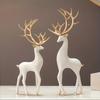 Exquisite Deer Statue Ornaments - Resin Material, Decorative Figurines  - Ideal Birthday, Christmas, Thanksgiving Gifts, Festive Holiday Decorations