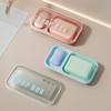 Double Compartment Soap Holder Box With Ventilated Base And Secure Cover Bathroom Essential Storage Tray For Home Travel