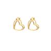 Sweet And Cool Girl Three-Dimensional Love Ear Buckle Female Fashionable Simple Student Gift Hollow Design Double-Layer Heart-Shaped Earrings
