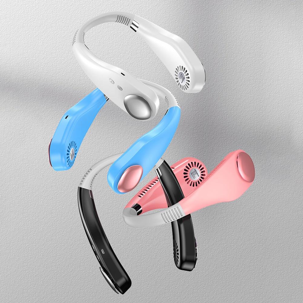 Новый портативный летний вентилятор с воздушным охлаждением, USB аккумуляторная, безлопастный, бесшумный, спортивные вентиляторы с шейным ремешком для наружного охлаждающего вентилятора, кондиционера