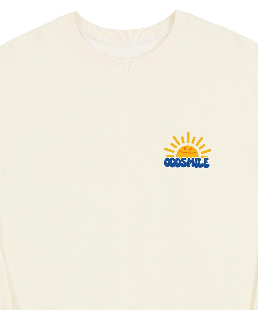 GRAVER [Унисекс] Толстовка Oddsmile Sun Smile_Кремовый