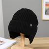 Winter Cycling Ear Protection Velvet Knitted Hat Korean Solid Color Knitted Hat Men's Warm Hat Yarn Hats