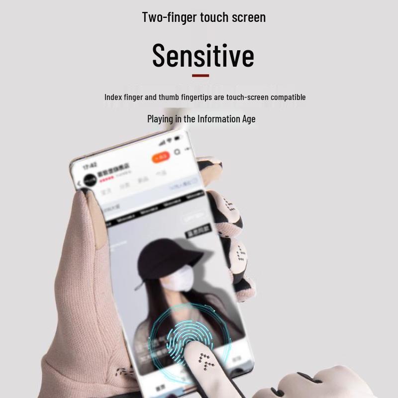 Xianluozi Winter Warm Outdoor Cycling Touchscreen Gloves