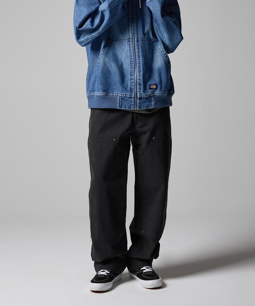 Dickies Двухколенные брюки из стираного утиного холста, черные