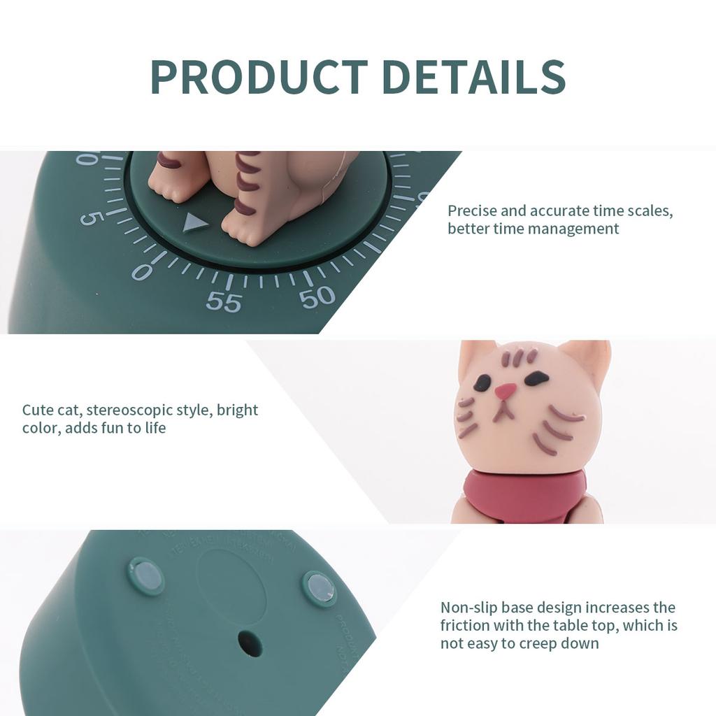 1 шт. Заводной таймер, прочный таймер для учебы, кухонный таймер, часы обратного отсчета, кухонное напоминание для работы