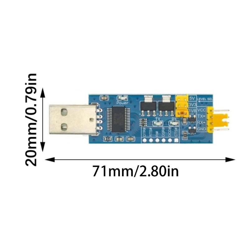 Модуль USB-преобразователя в TTL-последовательный порт FT232RL с несколькими выходами напряжения для программирования и отладки микроконтроллеров