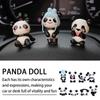 Украшение для салона автомобиля в виде куклы-панды, симпатичное украшение в виде панды, игрушка-панда, 8 шт., маленькая кукла-панда, отправка 20 бесследных клеев для приборной панели стола