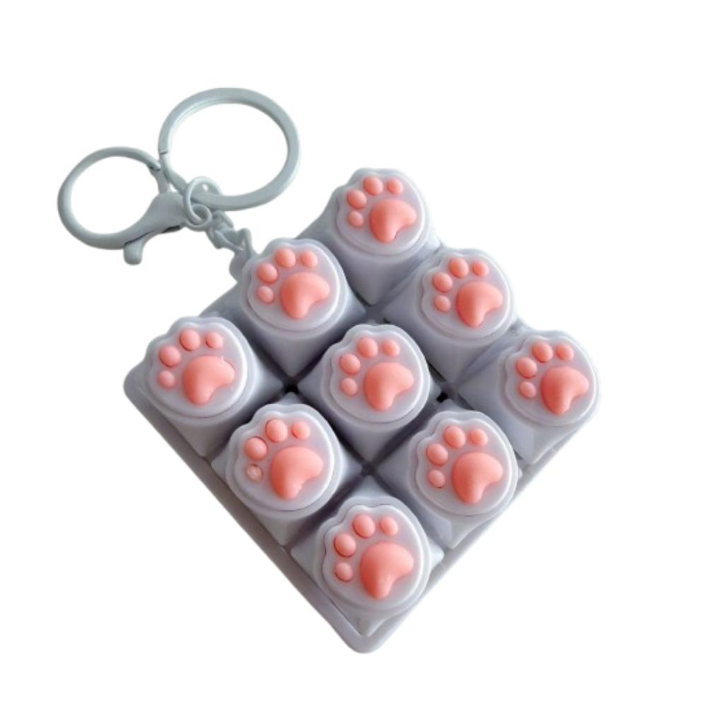 Mechanical Keycaps Cat Paw Keychain 9 Keyboard Stress Relief Pendant  Pass Time