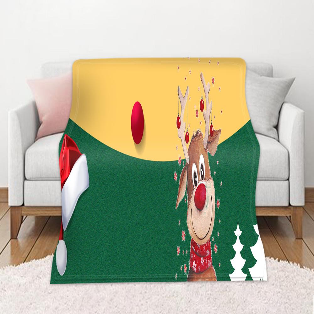 Рождественское теплое тематическое фланелевое одеяло, мягкое, легкое, теплое для гостиной, спальни, кровати, дивана, детей и взрослых, подарки
