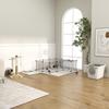 Enclosed Cat Litter Box with 2 Entrances, Tray and Scoop, Made of PE Plastic, 44x55x39 cm, White
