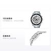 Casio EDIFICE Classic Casual Fashion Quartz Movement Stainless Steel Strap Japanese and Korean Watch Men's Watch Silver Dial EFV-550D-7AV