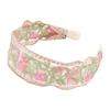 Mesh Yarn Wide Headband Retro Embroidery Flower Pattern Hair Hoop Soft Elastic Headband Hair Accessory