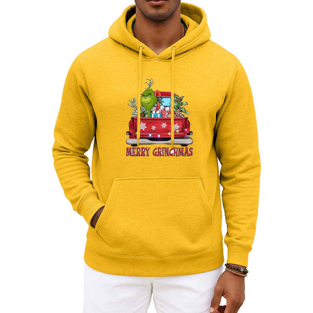 Мужское и женское рождественское худи с капюшоном и длинными рукавами