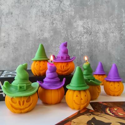 Хэллоуин Тыква Ароматическая Свеча Силиконовая Форма DIY Гипс Смола Украшения Формы Хэллоуин Украшение Изготовление Свечей
