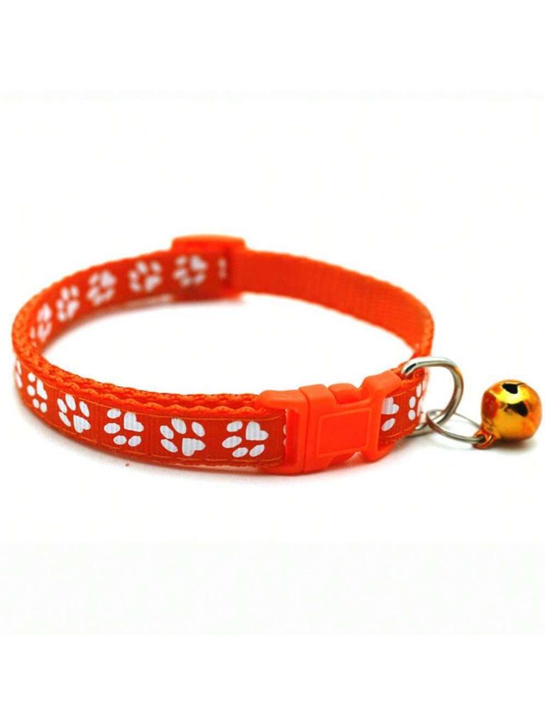 Colorful Pet Leash & Paw Print Collar Set for Dogs and Cats