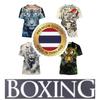 Tiger Muay Thai T-Shirt Kick Boxing 3D Print Vintage Training UV Protect Quick Dry Men Women Unisex Short Sleeve Round Neck MMA Mix Martial Art