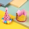 Decor Birthday Costume Scarf Bandana Sequin Design Headwear Cap Hat Pet Birthday Caps/Bibs
