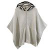 PLAIN PEOPLE Wool Blend Long Sleeve Knit Poncho 9 Gray Women Used