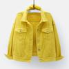 Spring Color Denim Jacket Women's Short Korean Loose Long Sleeve Jacket Student Top