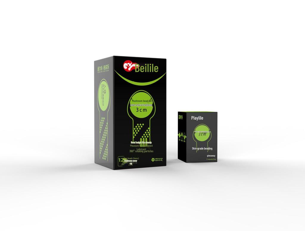 Bailile Prickly Silky Ribbed Condoms - Light & Thin 3D Texture for Adults