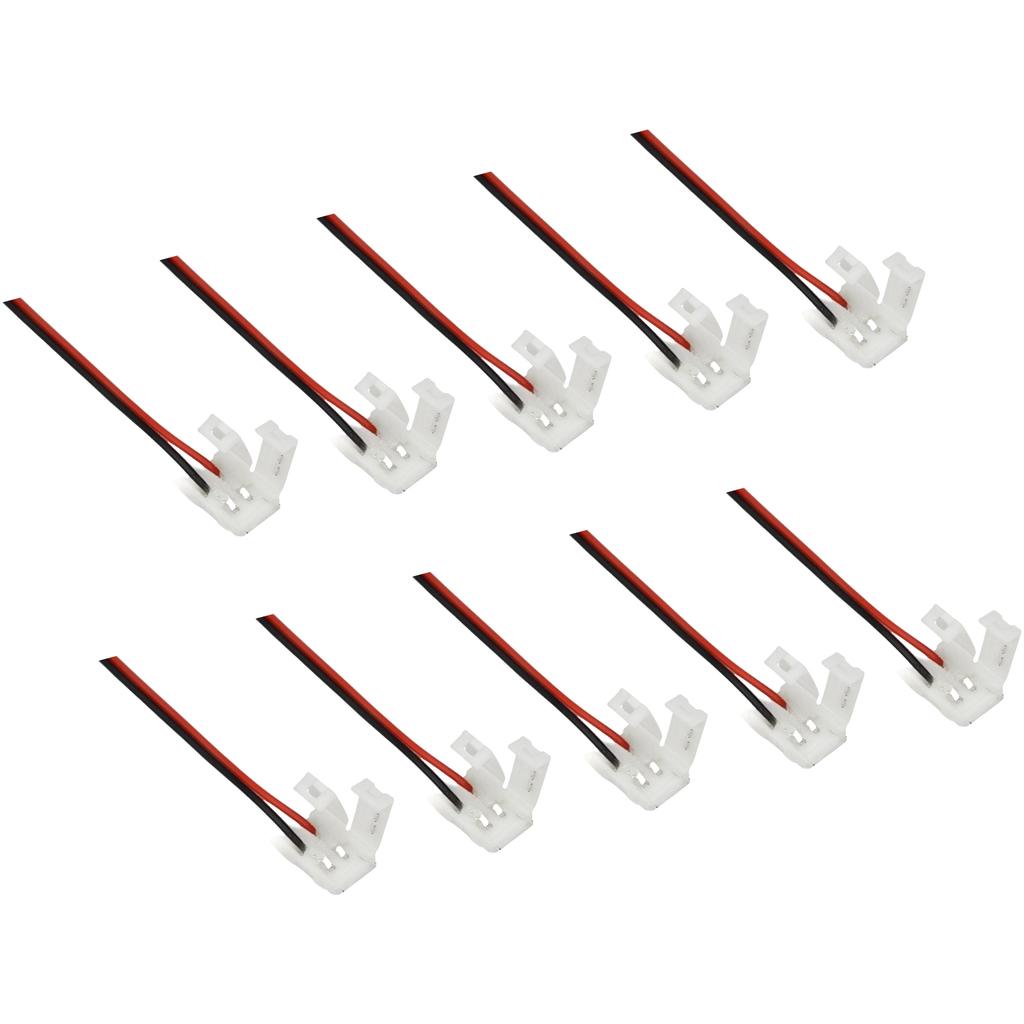 10 шт. Беспаечный 2-контактный разъем питания Светодиодная лента USB-разъем Без пайки Лента 2-контактный адаптер для светодиодной ленты