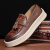 Мода Новые Роскошные Мужские на толстой подошве Кисточки платформа Лоферы Повседневная Кожаная Обувь Мужские Кроссовки для Ходьбы Tenis Masculino Zapatos Hombre