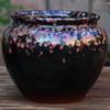 Handmade Coarse Purple Clay Ceramic Succulent Pot, Breathable Square Mouth, Large Opening for Green Plants